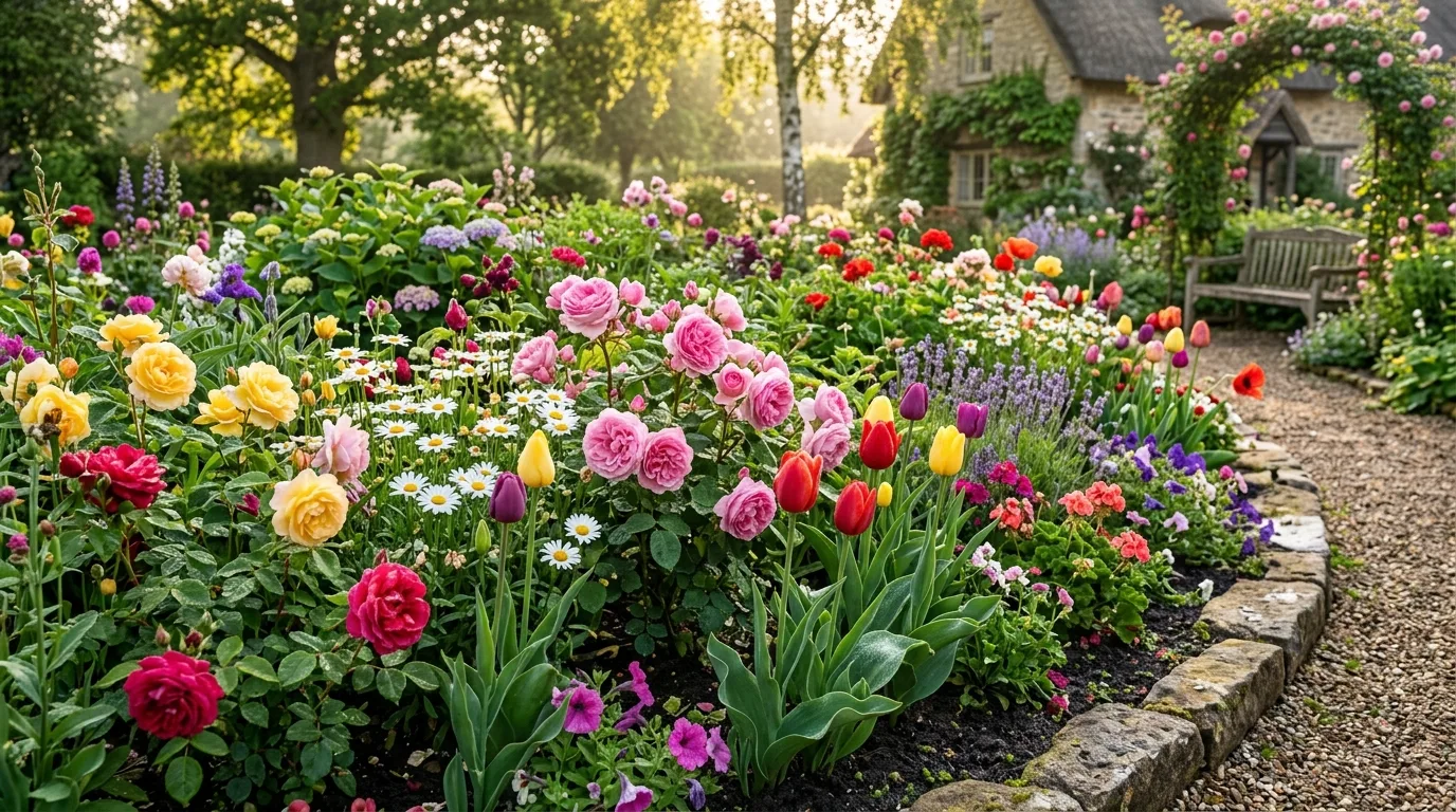 12 Flower Beds Ideas for Colorful Gardens